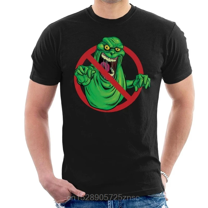С принтом camiseta Ghostbusters без слимер зоны Для мужчин футболки с рисунками из