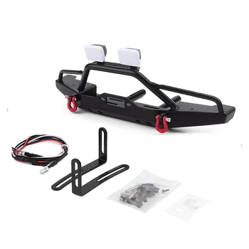 

1PCS Front Bumper with Light for 1:10 RC Crawler Car Traxxas TRX4 Axial SCX10 & SCX10 II 90046 90047