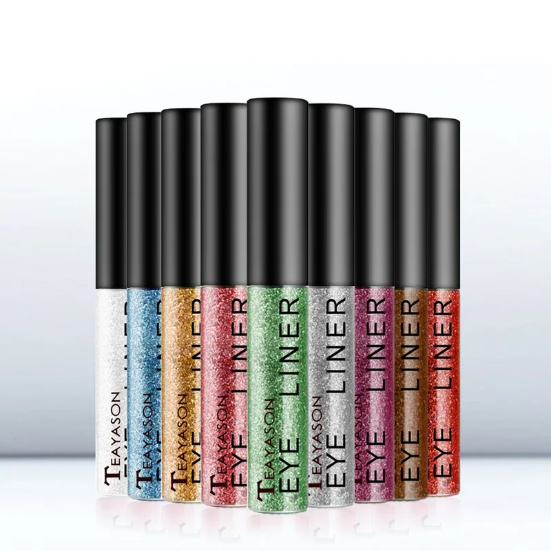 

New Fashion Flash Waterproof Durable Makeup Eyeliner Glitter Powder Colorful Shiny Eyeliner Sequins Shiny Eyeshadow Liquid TSLM1