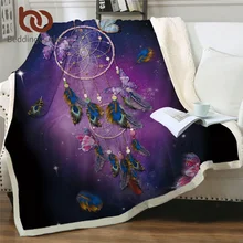 Постельные принадлежности Outlet Butterfly Sherpa одеяло для кровати бархатное плюшевое пледы одеяло Ловец снов фиолетовое романтическое мягкое Постельное белье 1 шт. Манта