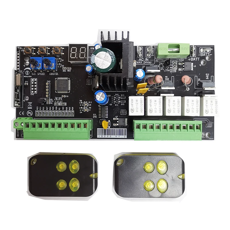 ID200 범용형 12V/24V PCB 보드 자동 더블 암 스윙 게이트 오프너 제어 보드 패널 스마트 제어 시스템