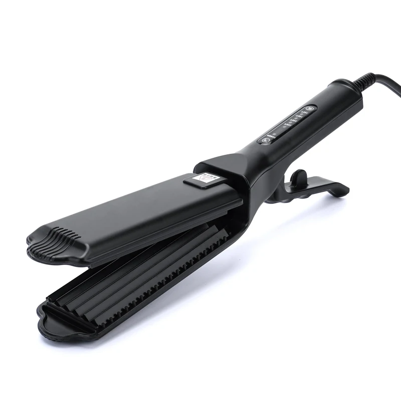 

Professional Ceramic Corrugated Iron for Hair Wave Corrugation Flat Irons Electric Curling Crimped Wide Plates Beauty Hair Iron