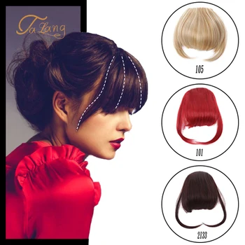 

TALANG Fringe Clip In Hair Bangs Hairpiece Clip In Hair Extensions Heat Resistant Synthetic Fake Bangs Hair Piece Hair Accessori