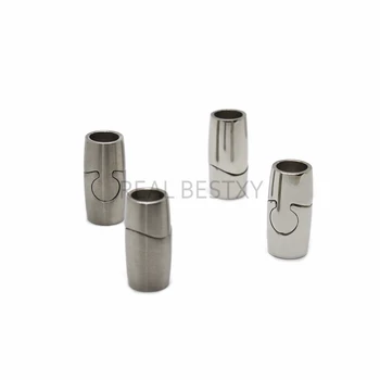 

10pcs/lot 8mm hole Stainless Steel column Magnetic Clasps Converter for Jewelry Making stainless steel magnet buckles connectors