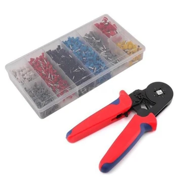 

Crimper Plier Set, 0.25-10mm² Self-Adjustable Ratchet Wire Crimping Tool with 12