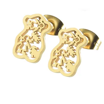 

bear earrings girl in bear sharp earring top high quality
