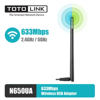 

TOTOLINK A650UA Wifi Receiver USB Adapter 633Mbps 2.4GHz or 5GHz