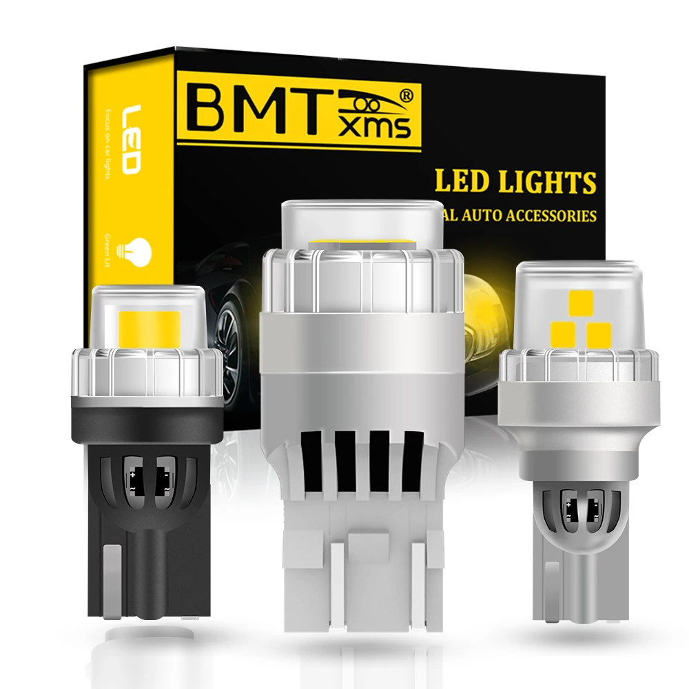 BMTxms авто светодиодный светильник DRL для вождения сзади парковочный W21W WY21W T15 W16W T10