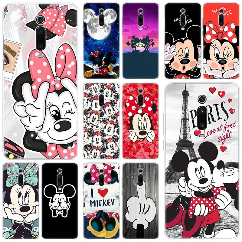 

Hot Cute Cartoon Mickey Minnie Silicone Case for Xiaomi Mi 9T Pro CC9E 9 9SE 8 A3 A2 Lite A1 5X 6X Mix 3 2S Play Pocophone F1