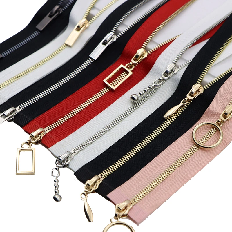 Cremallera de con cierre automático para chaquetas, abrigo, bolsa de bricolaje, de costura, D775, 1 pieza, 80/100CM|Cremalleras| - AliExpress