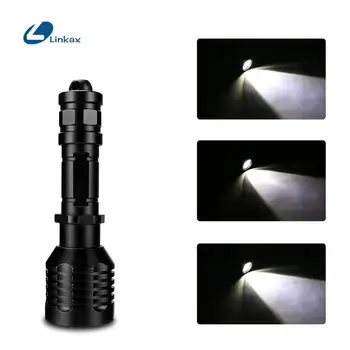 

LED Flashlight XML-2 Tactical Torch Linterna Adjustable Zoom Waterproof Lamp 3 Light Modes Ultra Bright Lantern for Camping Work