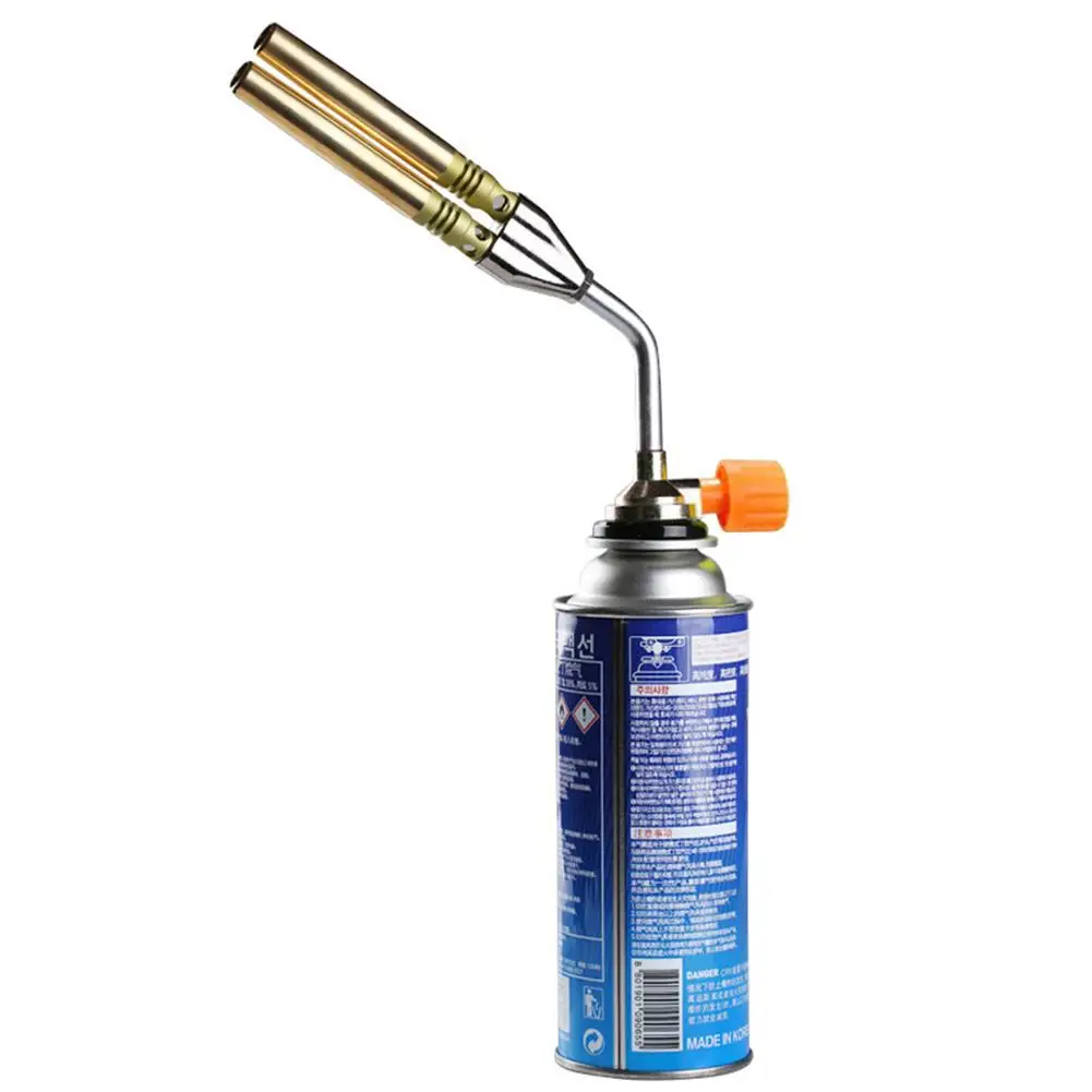 Double Nozzle Outdoor Flame Welding Torch Jet Fire Burner Camping Picnic Heating Barbecue Grill Baking Tools|Outdoor Stoves| - AliExpress