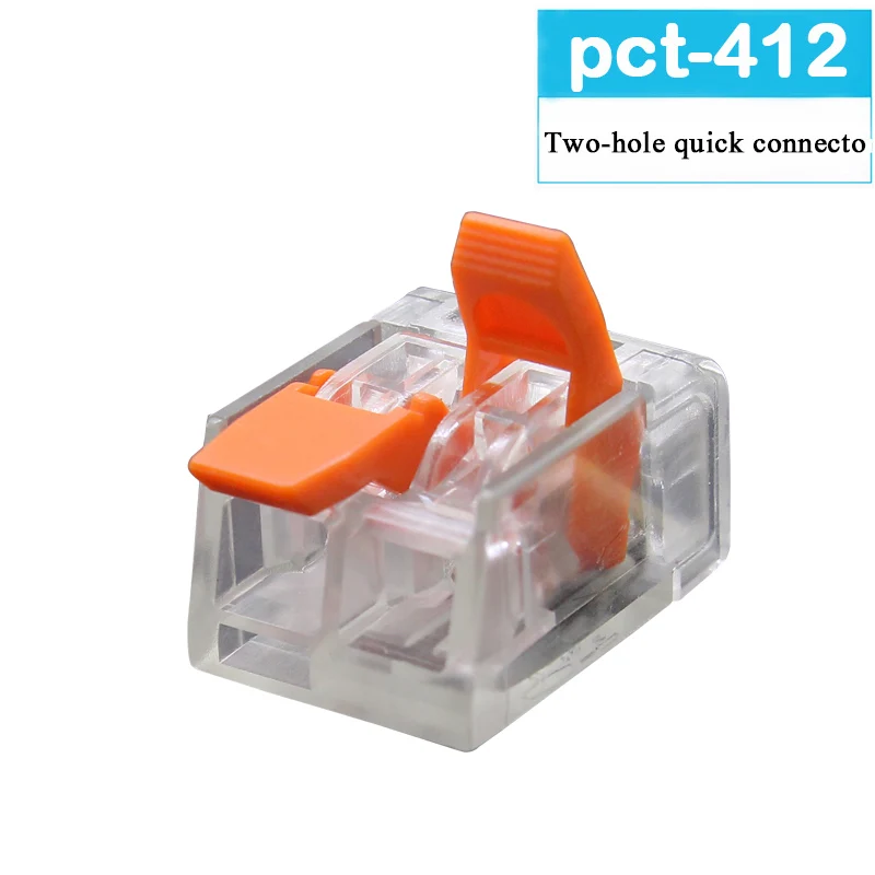 CH-412 Wire Connector 50 / 100PCS Orange Mini Quick Connector Universal Compact Wire Connector Plug-in Wire Terminal Home Connector - Цвет: CH-412