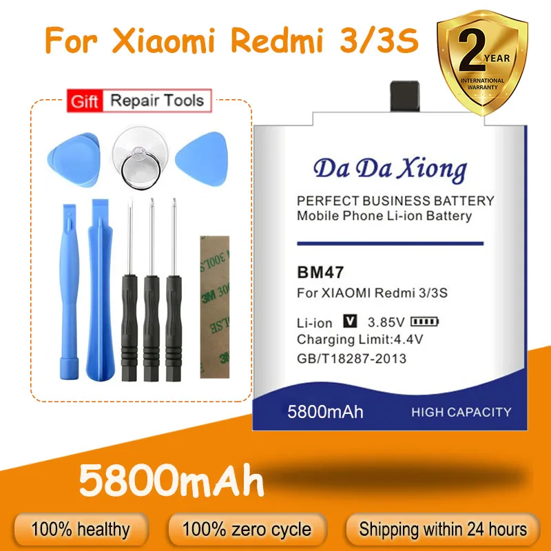 Бесплатная доставка аккумулятор BM47 5800 мач для Xiaomi Redmi 3 S 3X Xiao Mi Hongmi 4x сменная