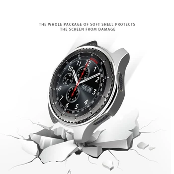 

46mm Cover Soft TPU Plated All-Around Protective Case Gear S3 Frontier Case For Samsung Galaxy Watch