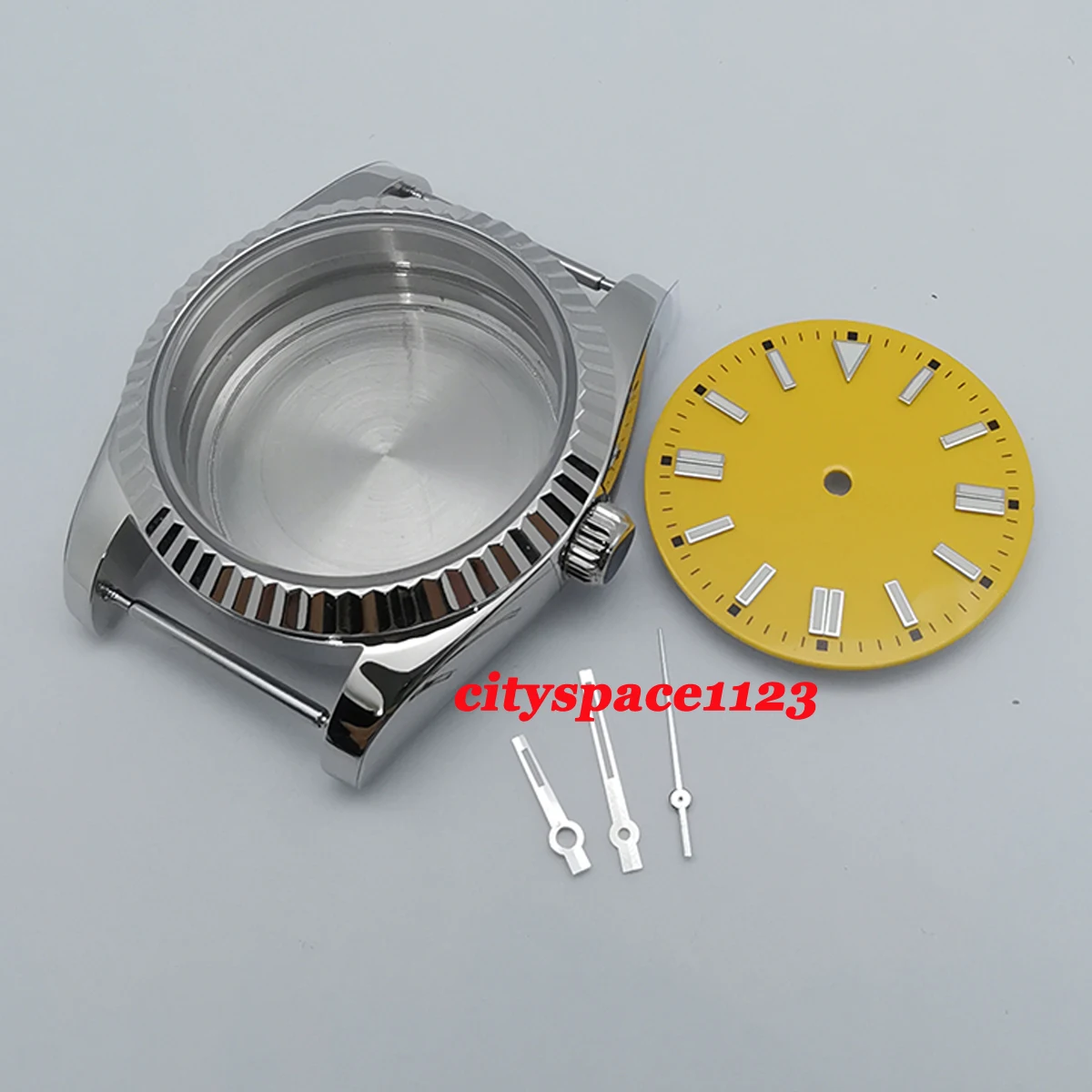 

36mm Sapphire Glass Stainless Steel Polished Watch Case Dial Hands Fit NH35,NH36 Automatic Movement Waterproof