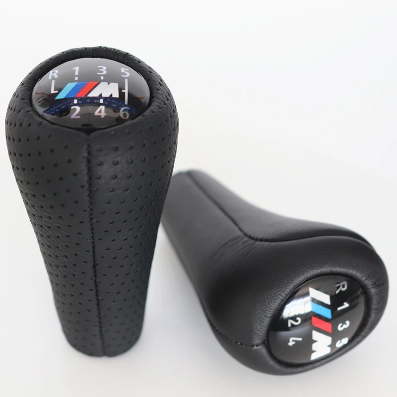 

For BMW manual stop E60 E80 E90 1 3 series gear shift handball handle leather