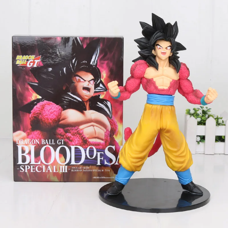 Жемчуг дракона GT DBZ крови Saiyans специальный SSJ4 Сон Гоку gogeta фигурка игрушки куклы Dragon Ball модель - Цвет: 3865 22cm gogeta box