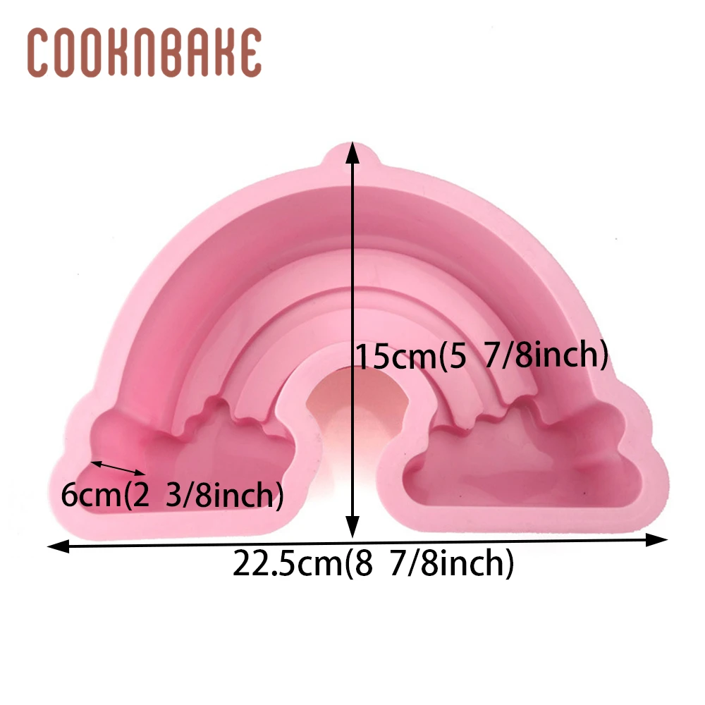 COOKNBAKE, радужная форма для торта, силиконовая форма для торта, хлеба, кондитерских изделий, облачный инструмент для украшения торта, сделай сам, на день рождения, Рождество, вечеринку
