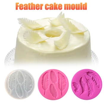 

Non-stick Chocolate Mold Candy Fondant Mould Toast DIY Bread Silicone Cake Jelly Feather Shape Cake Pastry Dough Tools