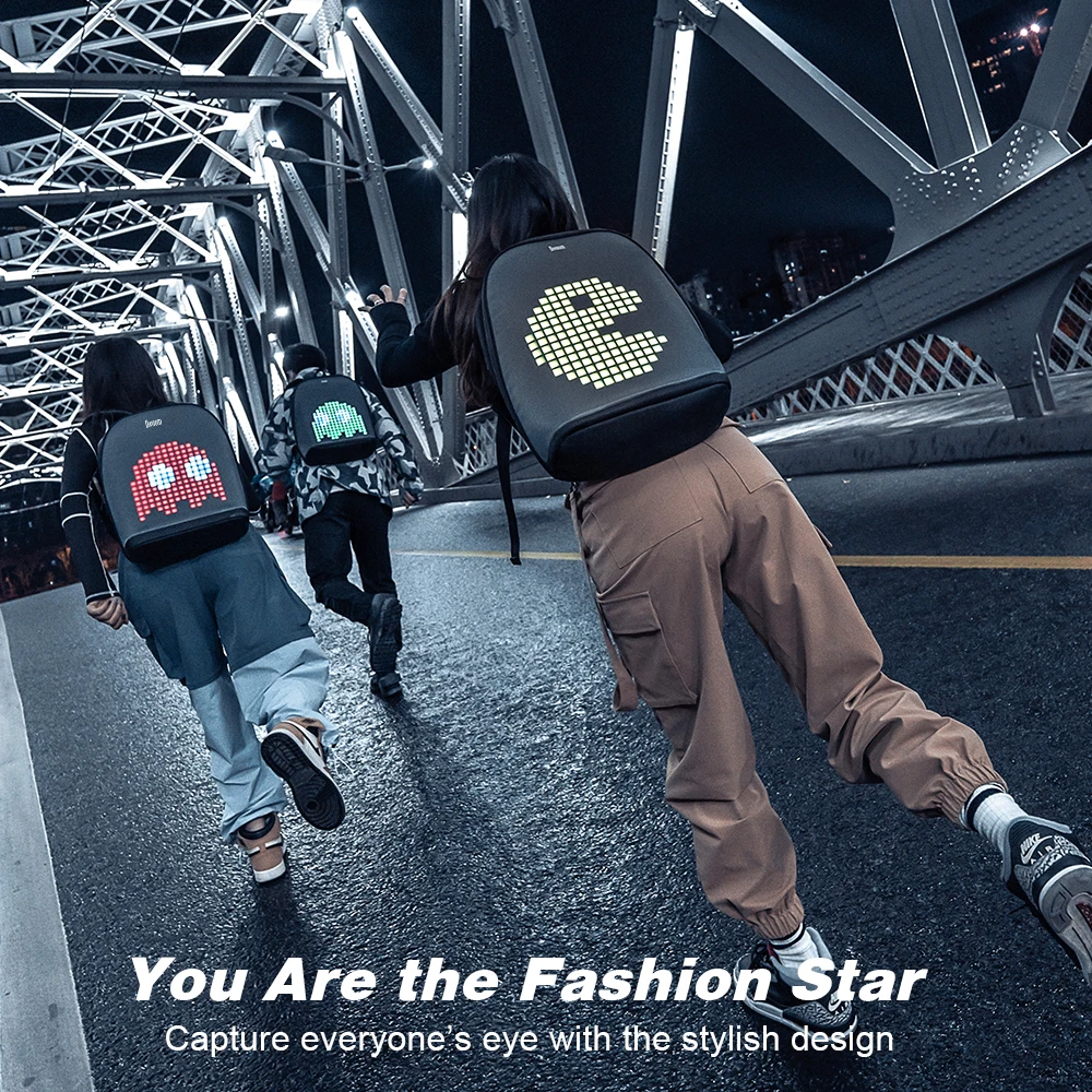 Divoom Пиксельной графики рюкзак с настраиваемый светодиодный Экран помощью