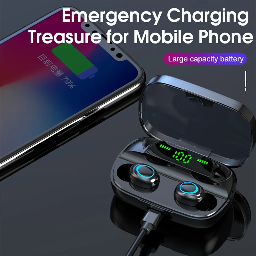Bluetooth 5 0 Headset Wireless Earphone Mini In Ear Earbuds Stereo Headphone Sports Earphone Headsets With Microphone