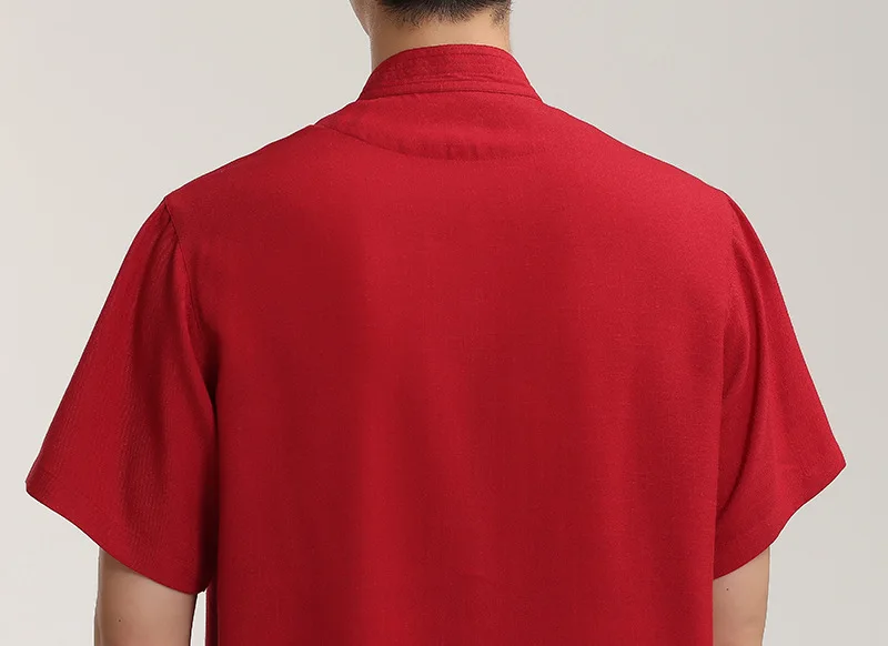 Chinese-style Chinese Style Flax 2708-2 Chinese Costume MEN'S Short Sleeved Tops Middle-aged Long-sleeved Shirt/Set