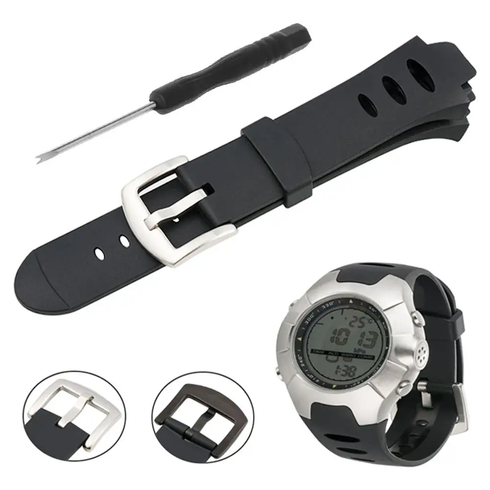 

Soft Silicone Watch Band Wristband Durable Replacement Screwdriver for Suunto Observer SR SS0S4723000 X6HRM