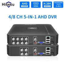 Hiseeu Ahd Recorder 2MP 4CH/8CH Cctv Dvr Mini Dvr 5IN1 Voor Cctv Kit Vga Hdmi Security System Nvr voor 1080P Ip Camera H.264