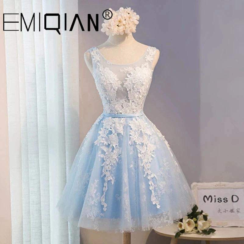 New Short Pink Lace Flower Banquet Formal Dress, Wedding Reception Dress for the Bride, Lace Short Cocktail Party Gown