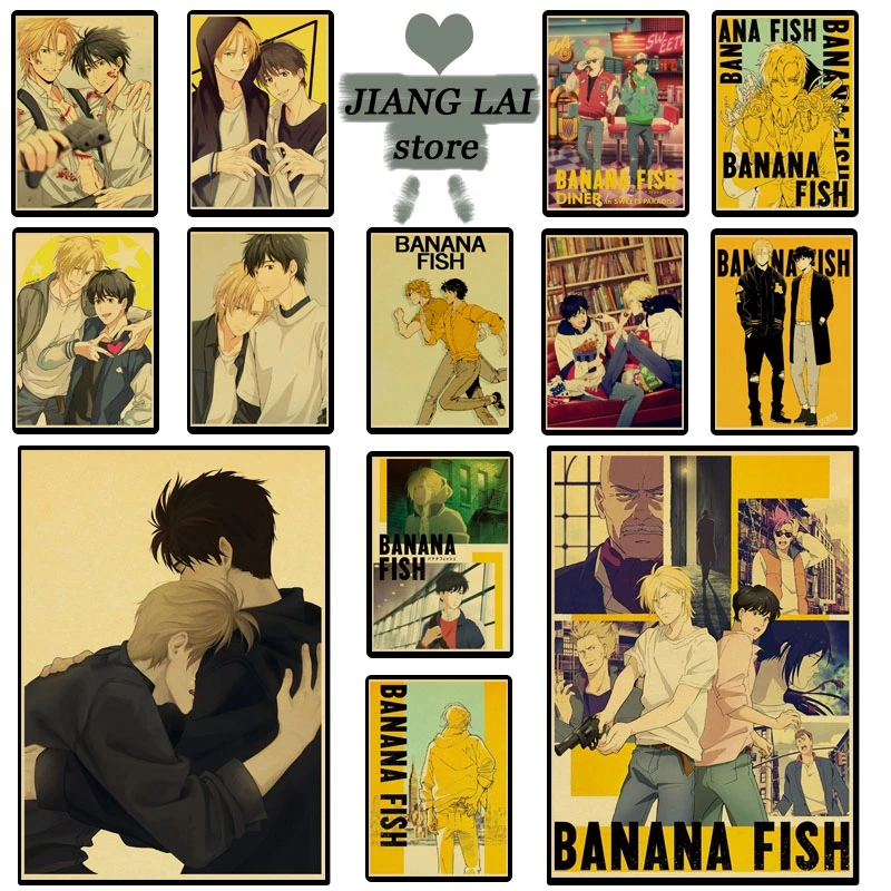 Anime series BANANA FISH poster cartoon retro poster Prints Wall Painting high Quality Decor Poster Home Decoration