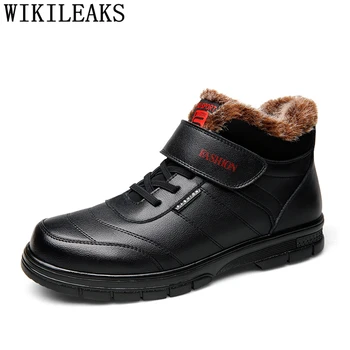 

Ankle Boots Men Leather Boots Men Winter Shoes Men Snow Boots Zapatos De Hombre Chaussure Homme Erkek Ayakkabi Bota Masculina