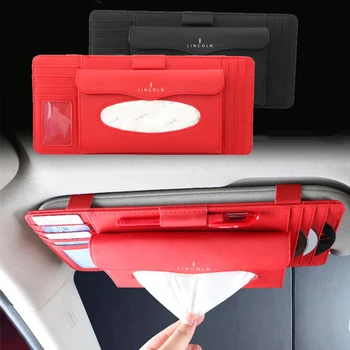 

Car Leather Multifunctional Sunshade Card Tissue Box Styling For Lincoln Mkx Mkc Navigator 2 Mkt Mks Town Continental Diecast
