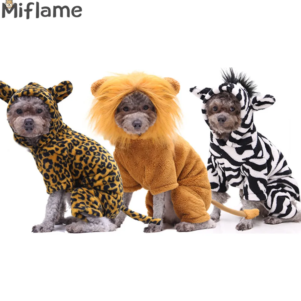 

Miflame Animals Dog Hooded Clothes Cartoon Small Dogs Hoodies For Pets Jacket Coat Schnauzer Bichon Winter Warm Puppy Clothing