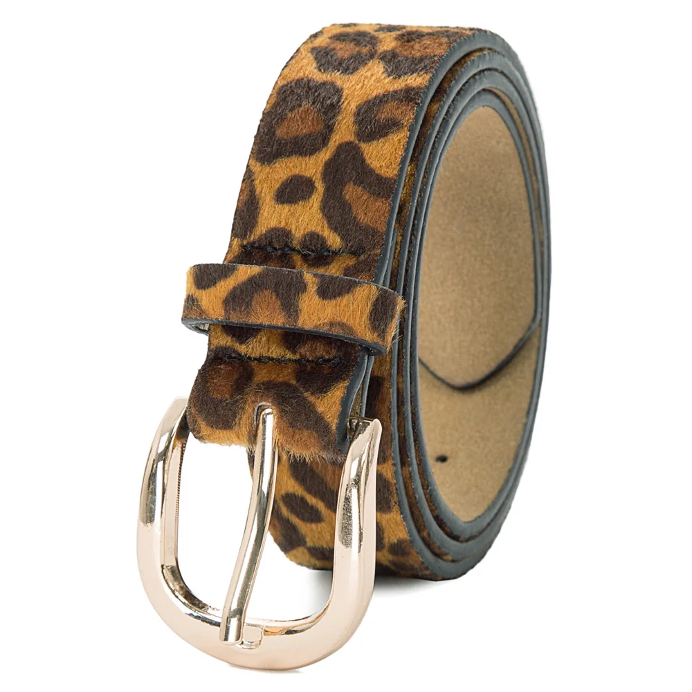 

elegant belts Women Leopard Pattern Belt With Classic Alloy Buckle For Jeans dress skirt shorts pants Polyurethane Leather belt