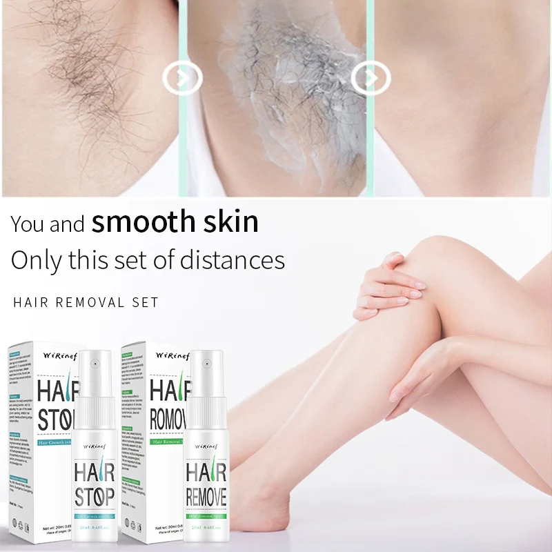 Powerful Permanent Painless Hair Removal Spray Hair Stop Growth Inhibition Shrink Pores Skin Smooth Repair Essence 5