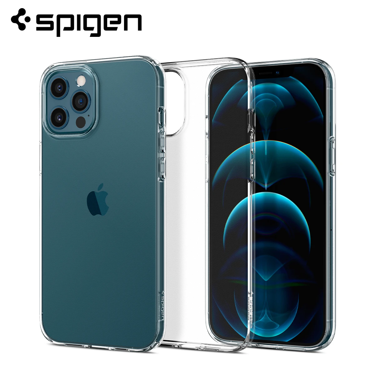 Spigen fundas de cristal líquido para iPhone 12 Pro Max (6,7 "), carcasa ligera y antideslizante, TPU, transparente|Fundas antigolpes para teléfono| - AliExpress