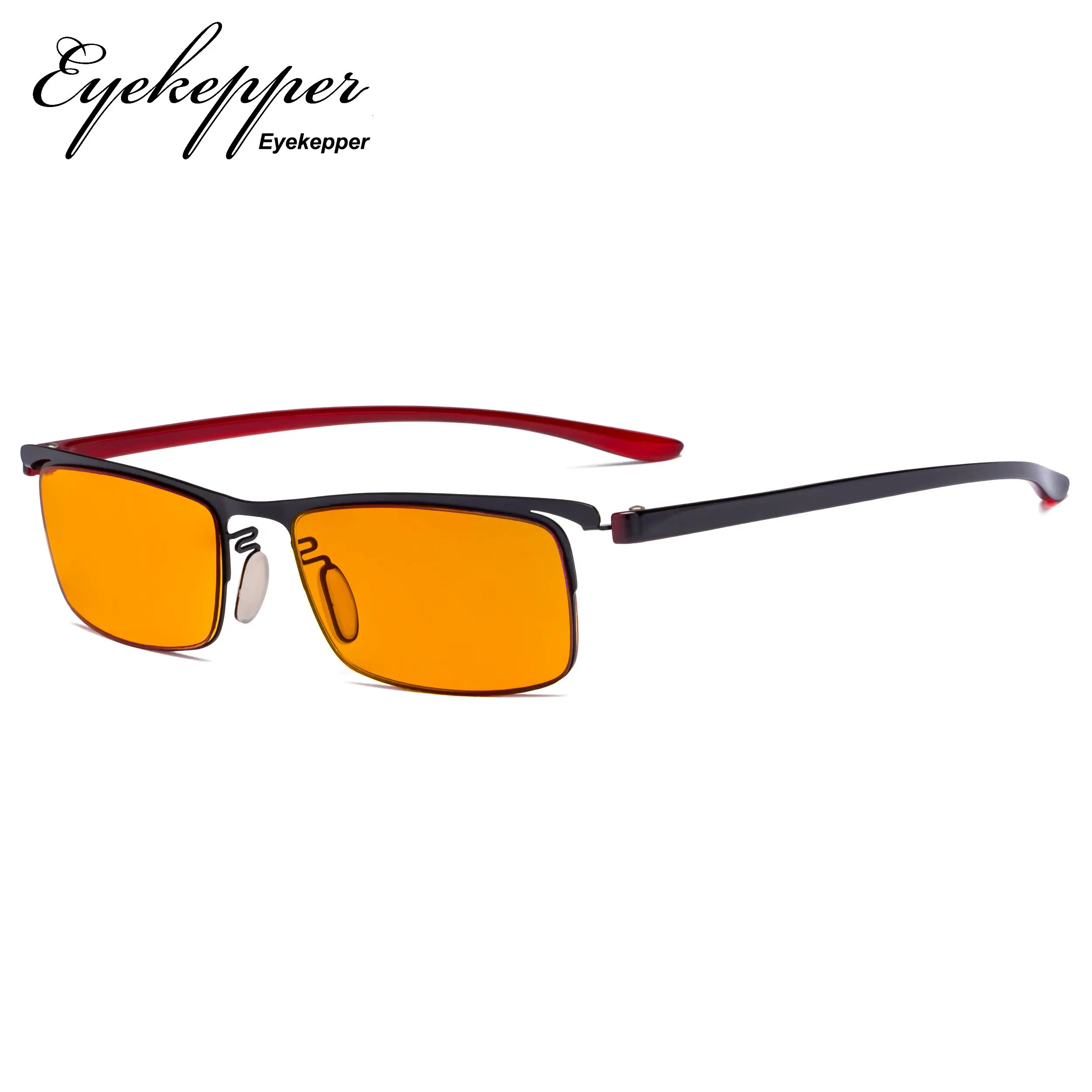 DS12625 Eyekepper, синий светильник, блокирующие компьютерные очки с оранжевым фильтром, линзы для сна, полуобода, очки для чтения для женщин и мужчин