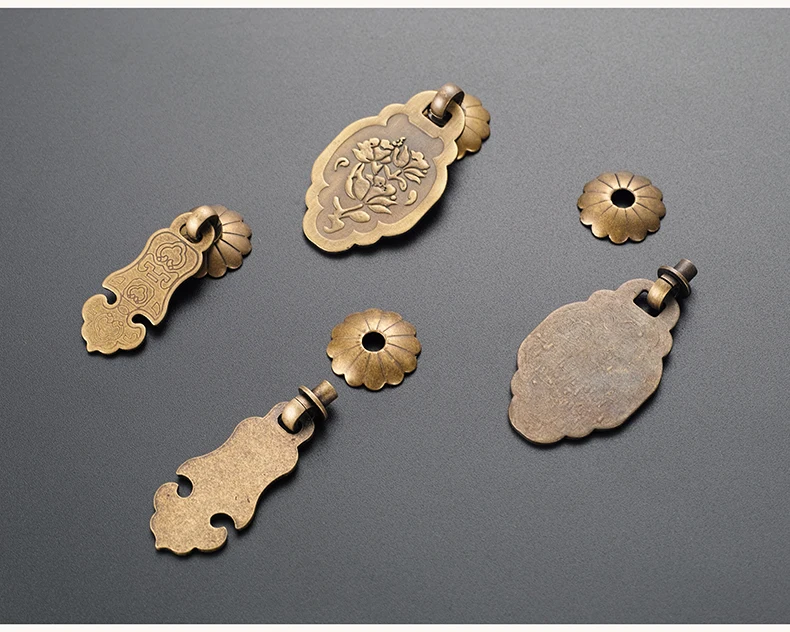 1 шт. античные бронзовые для выдвижных шкафчиков ручки Китайский ретро чистое медное вытяжное кольцо шкаф для одежды украшения мебели ручка аппаратная часть