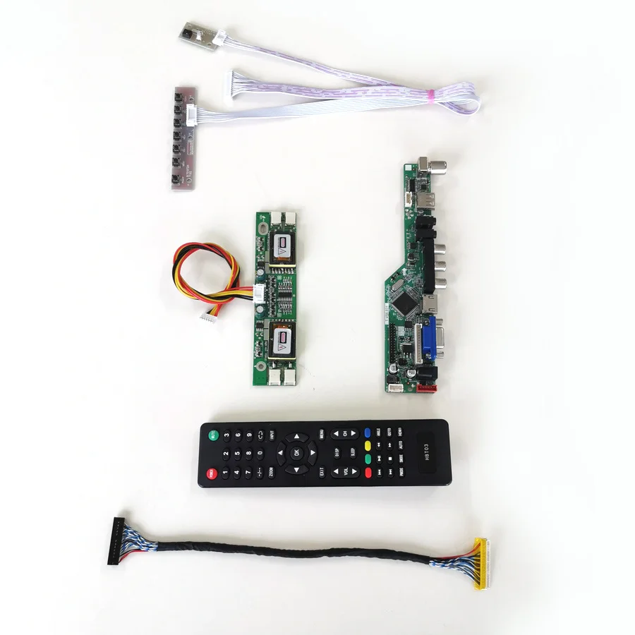 Для LM170E01-A4/A5 LVDS 4CCFL 30Pin T. V56 плата привода ЖК-панель монитор клавиатура+ пульт+ инвертор HDMI VGA USB AV RF DIY kit