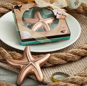 

Beach Theme wedding party favor gift and giveaways for guests - Starfish Bottle Opener Bridal Shower souvenir favors 60pcs/lot