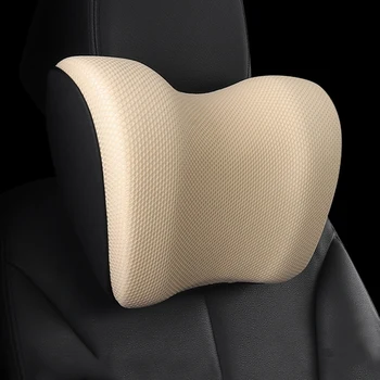 

JINSERTA Car Neck Pillow 3D Breathable Seat Back Support Pillow Cushions Headrest Pillow for Universal Car Travel Accessories