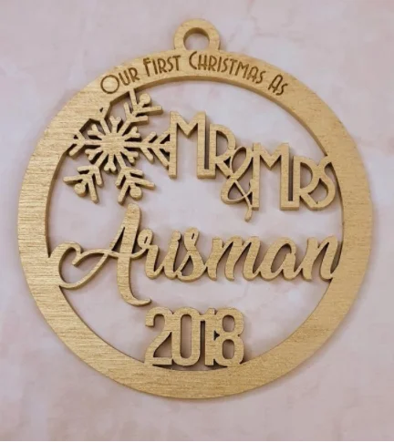 Рождество снежинка первое Рождество Свадьба первый Mr Mrs Декор Mr& Mrs Декор пара пользовательский Декор наш первый Рождественский орнамент tre