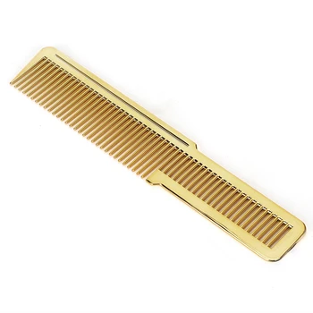 

Quality Professional Hair Comb Hairdressing Home Salon Hair Cutting Styling Comb Tool Non-slip Handle Gold