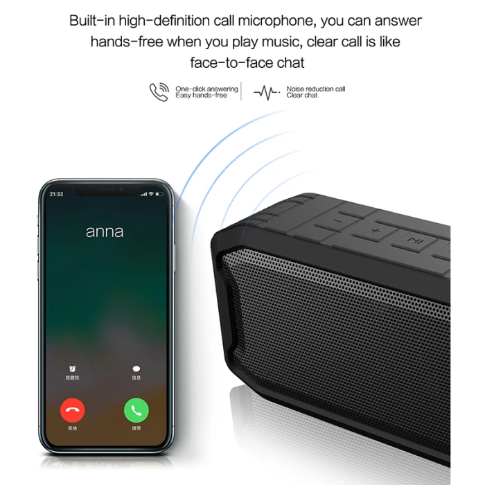 Портативный Bluetooth динамик с Премиум Стерео IPX7 водонепроницаемый беспроводной динамик GY88