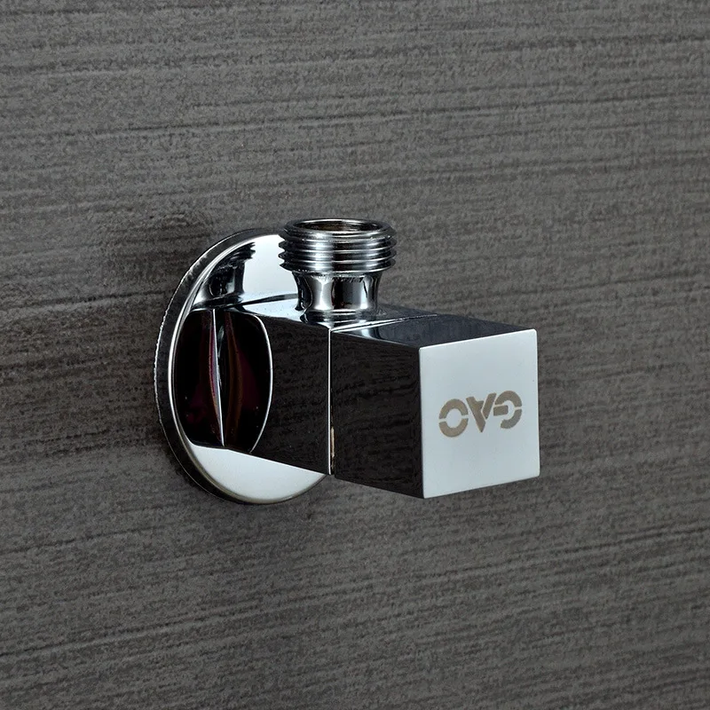 Экспорт Германия медный угловой клапан утолщение квадратный треугольный клапан 4 точки горячей и холодной кран камера горшок нагреватель подходит