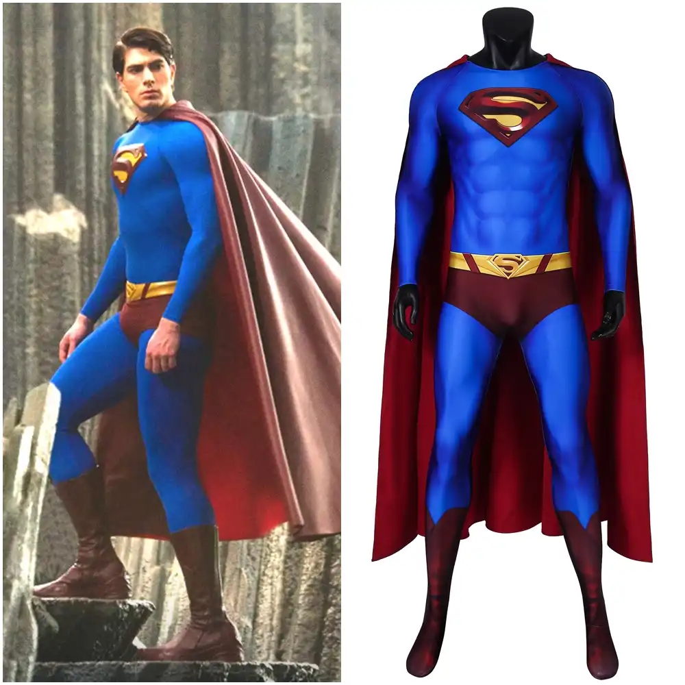 Superman Returns Costume Cosplay Suit Clark Kent 3d Printed For Men Movie Tv Costumes Aliexpress