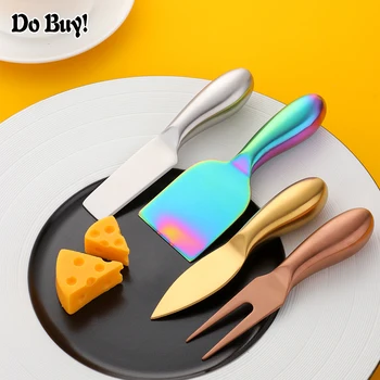 

4 Pcs/Set Cheese Cutter Knives Set Stainless Steel Cheese Knife Slicer Fork Scoop Useful Cutter Cooking Tools