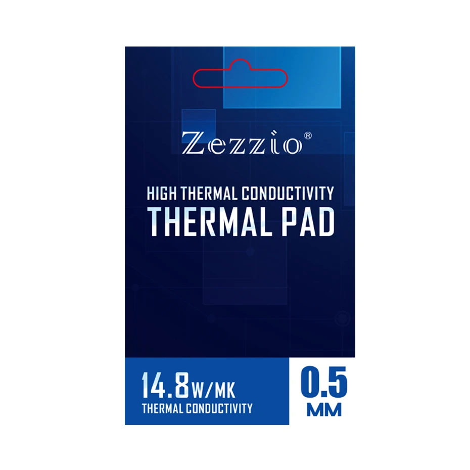 Zezzio-dissipação de Calor Silicone Pad para Cpu Gpu Ram Motherboard Alto Desempenho Multifuncional Pad Térmica 12.8 14.8 16.8w mk - Imagem 6