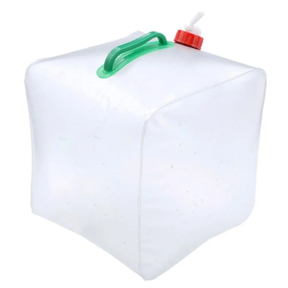 

Water Container Home Hiking Camping Outdoor Transparent Portable PVC Drip Bucket Bag Folding 10L